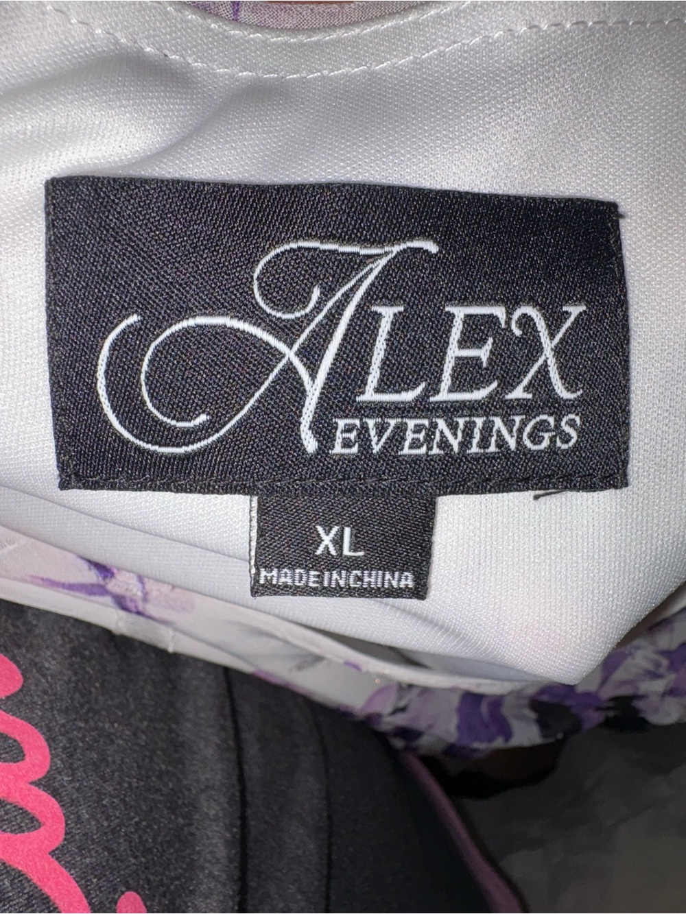 Alex Evenings White and Purple Floral Chiffon Tunic - Picture 6 of 6